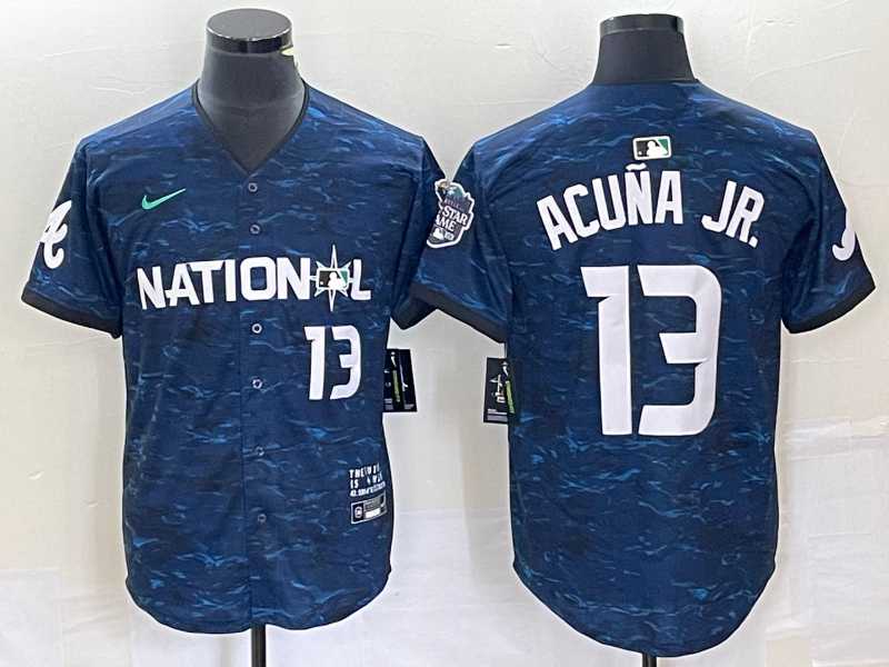 Men's Atlanta Braves #13 Ronald Acuna Jr Number Royal 2023 All Star Cool Base Stitched Baseball Jersey,We sell and wholesale Men's Atlanta Braves #13 Ronald Acuna Jr Number Royal 2023 All Star Cool Base Stitched Baseball Jersey on line form chian!